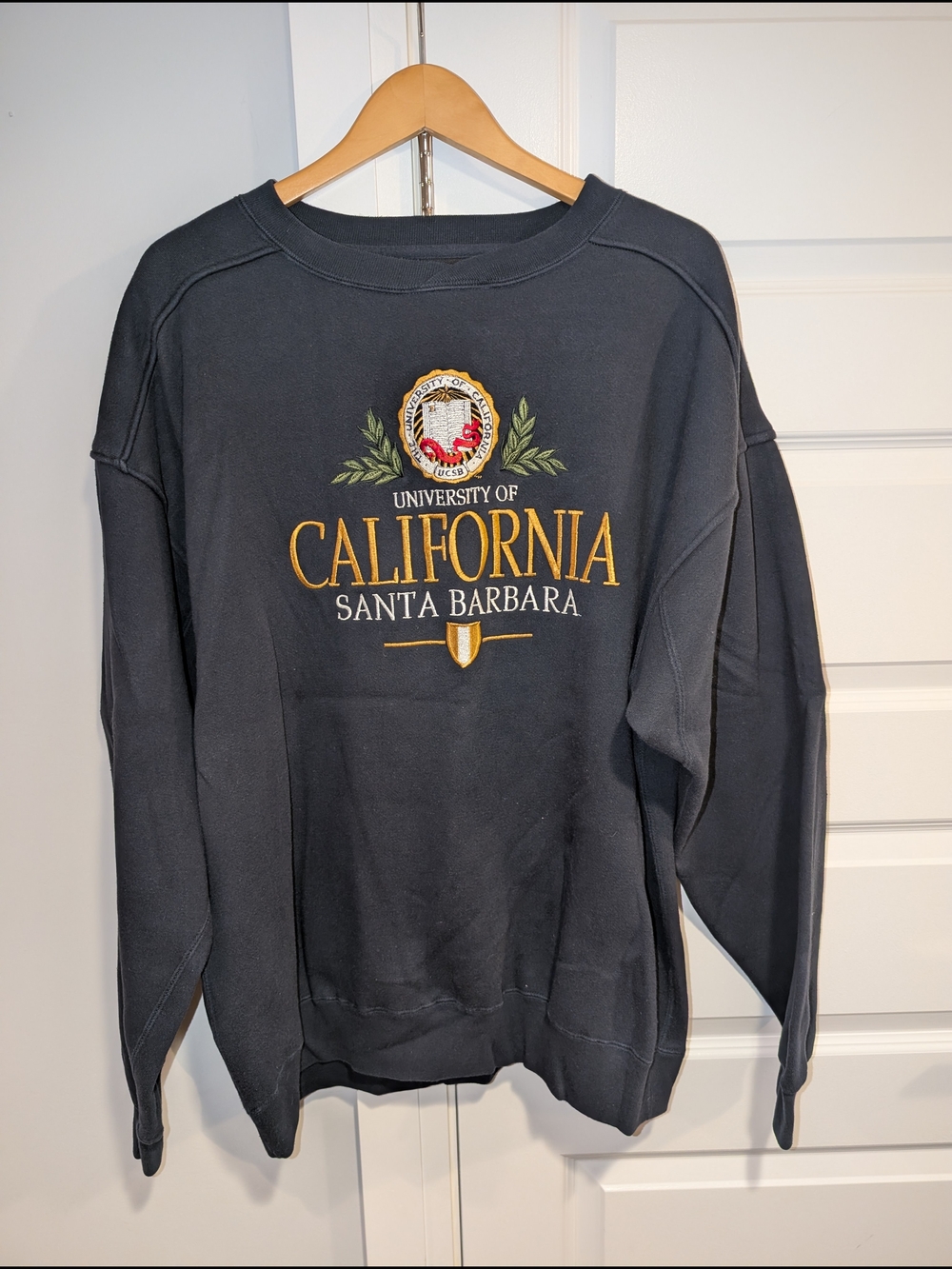 Vintage 90's University of California Santa Barbara Navy Crewneck Sweatshirt
